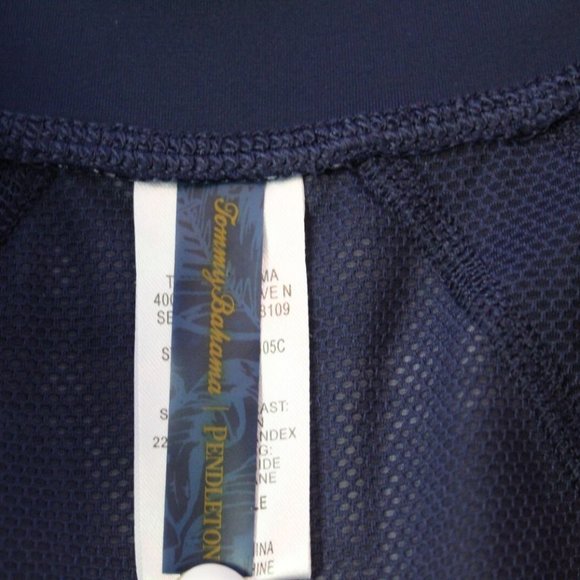 Tommy Bahama + Pendleton Tropical Zip Swim Surf Rashguard Navy Small H13258 - Picture 6 of 10